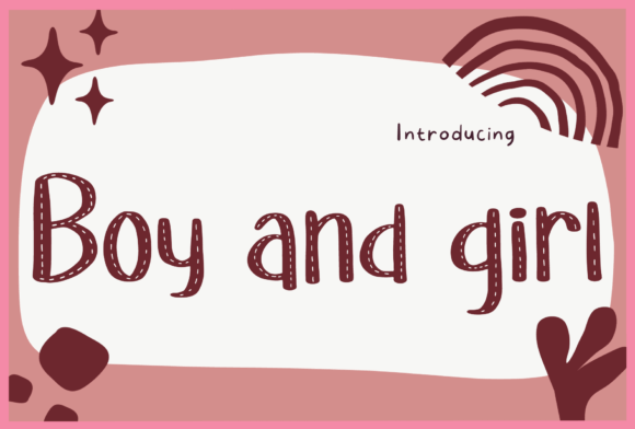 Boy and Girl: A Handwritten Font for Personalized Design