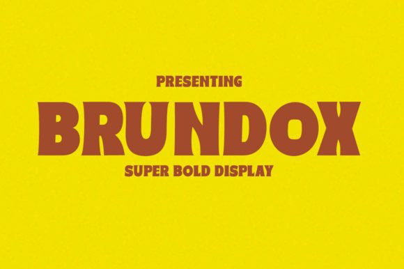 Brundox: A Modern Display Font with Retro Flair