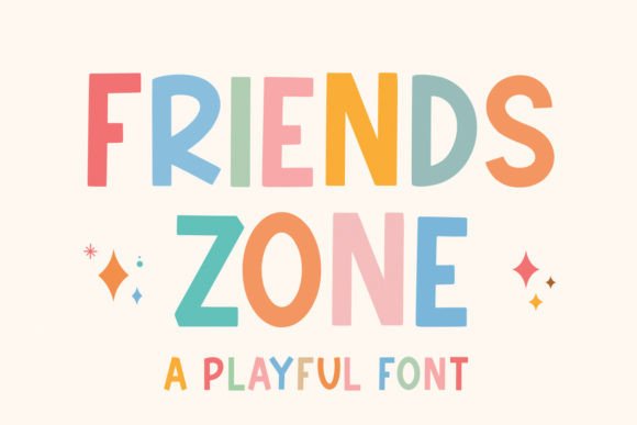 Friendszone: A Playful Font for Creative Expression